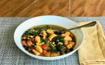 Mexican Sweet Potato & Black Bean Soup