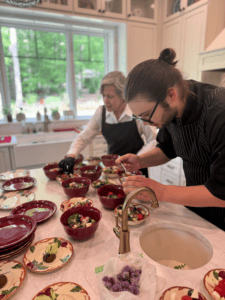 Chef Daniel & Ali at work